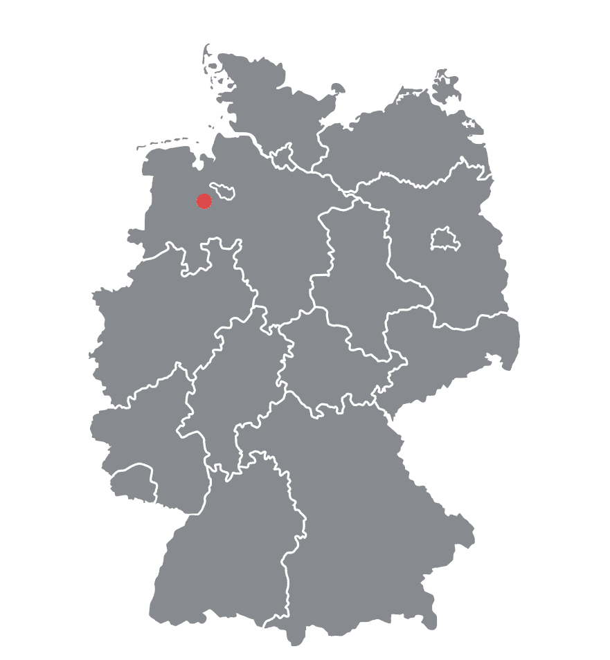 Deutschland-Karte mit Einzugsgebiet von DEUS